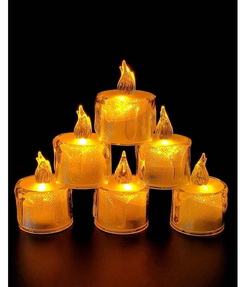     			TINUMS - Off-White LED Tea Light Candle 3 cm ( Pack of 6 )