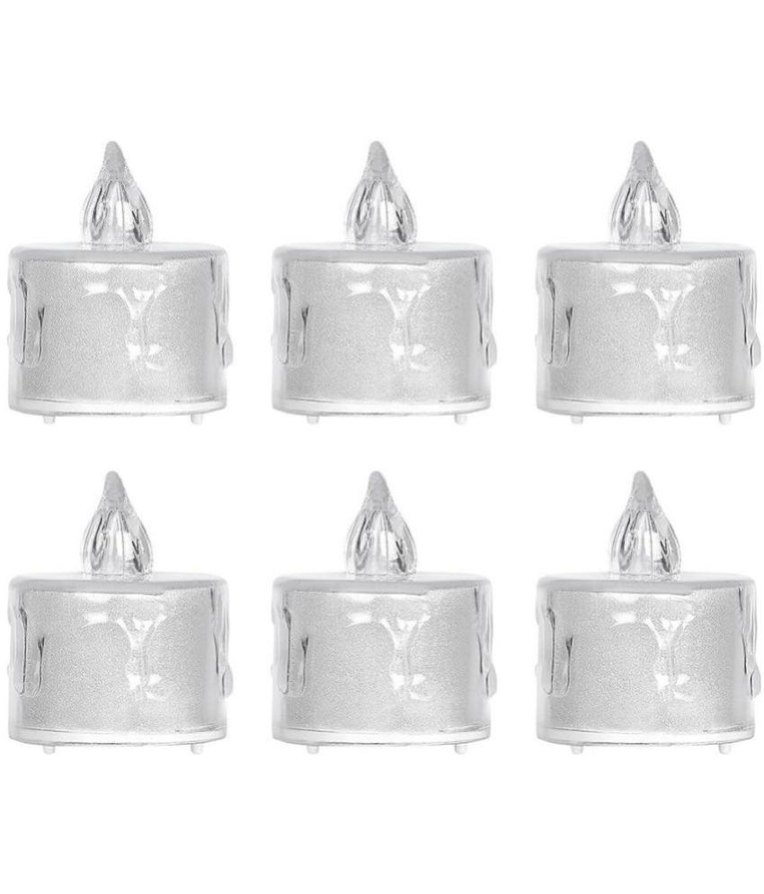     			VARKAUS - Off White LED Tea Light Candle 5 cm ( Pack of 6 )