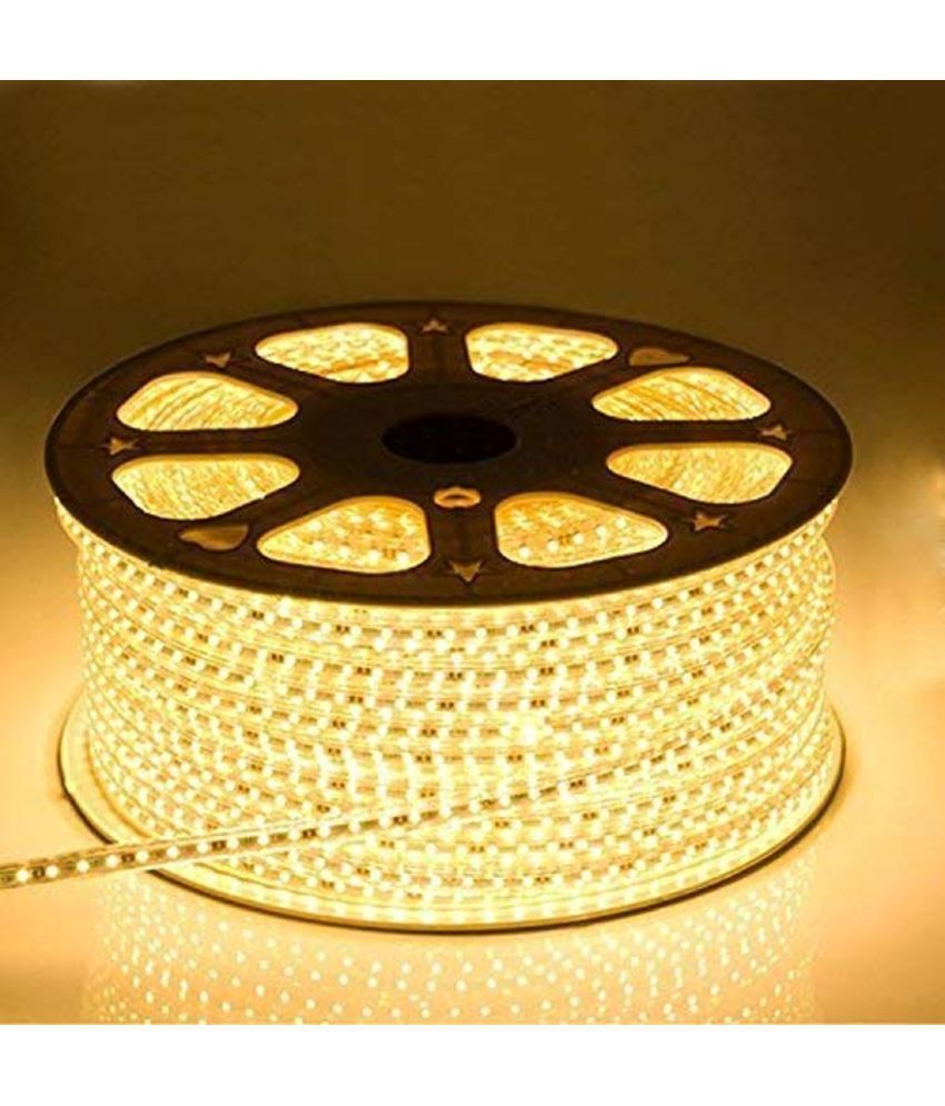    			DAJUBHAI 15M/120 LED  Yellow Colour LED Rope Strip Light with Free Adapter