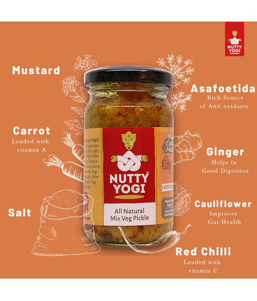     			Nutty Yogi All Natural Mix Veg Pickle 200 g