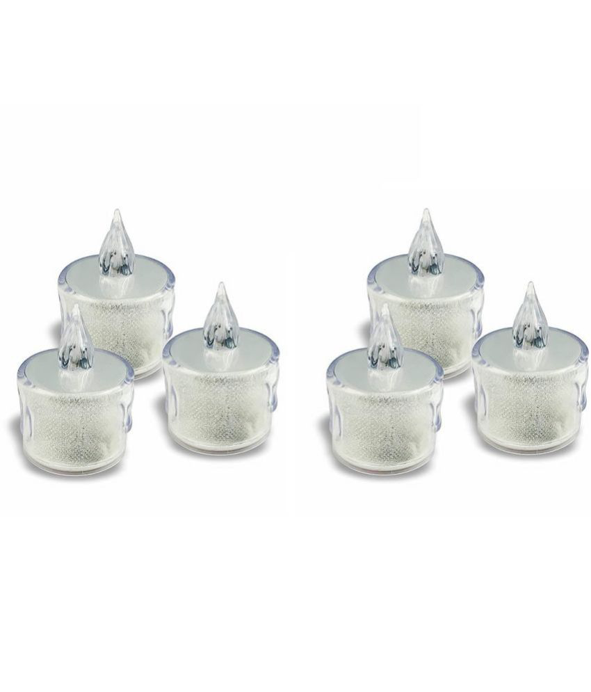     			TISYAA - Off White LED Tea Light Candle 3 cm ( Pack of 6 )