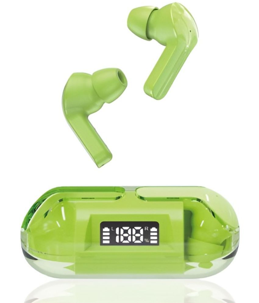     			COREGENIX Slide Digitaldisplay Bluetooth True Wireless (TWS) In Ear 30 Hours Playback Low Latency IPX5(Splash & Sweat Proof) Green