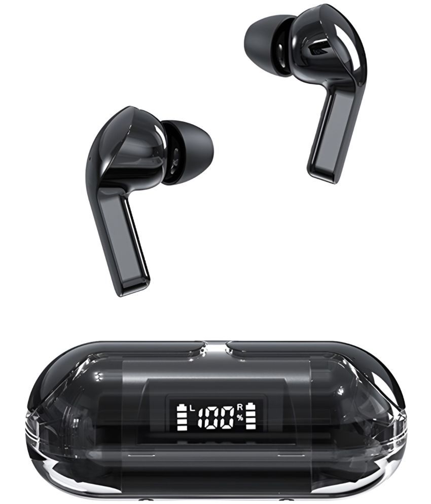     			COREGENIX Slide With LED Bluetooth True Wireless (TWS) In Ear 30 Hours Playback Low Latency IPX4(Splash & Sweat Proof) Black