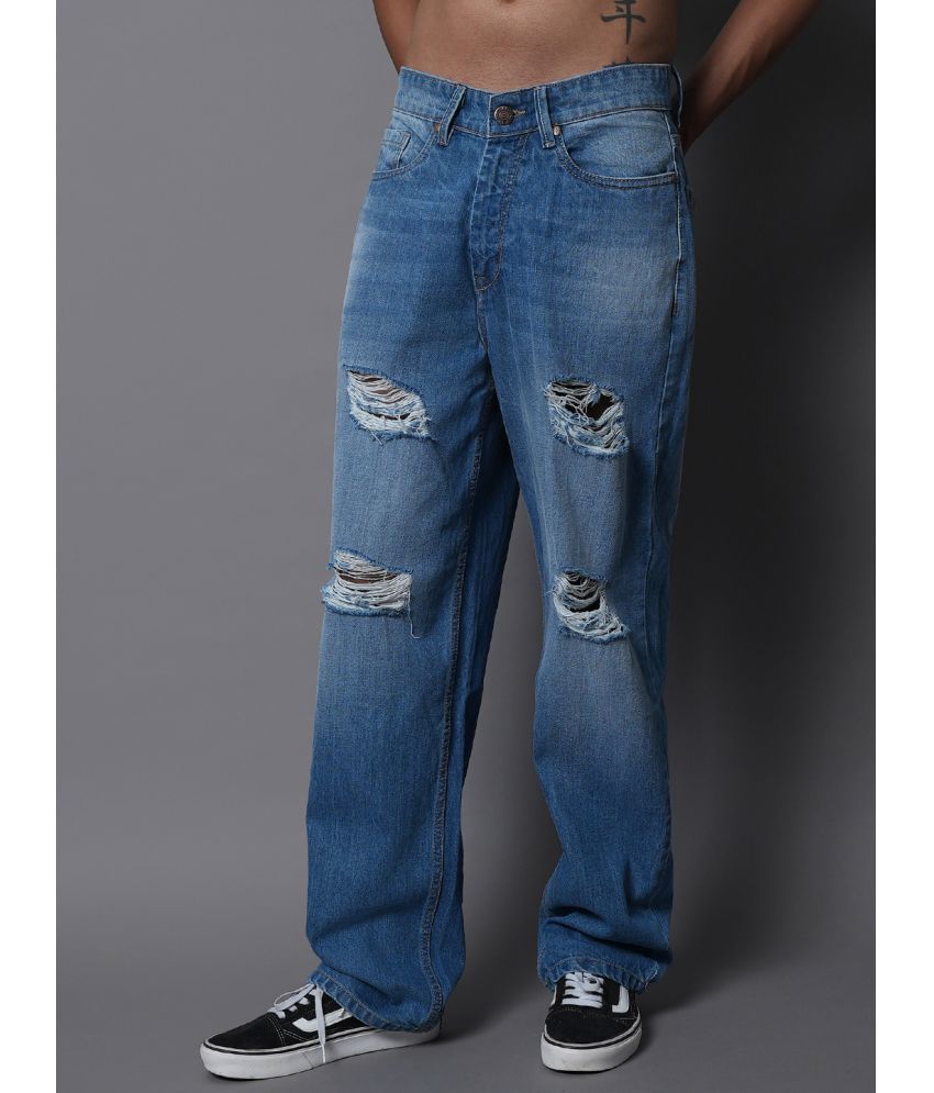     			High Star Regular Fit Distressed Men's Jeans - Blue ( Pack of 1 )