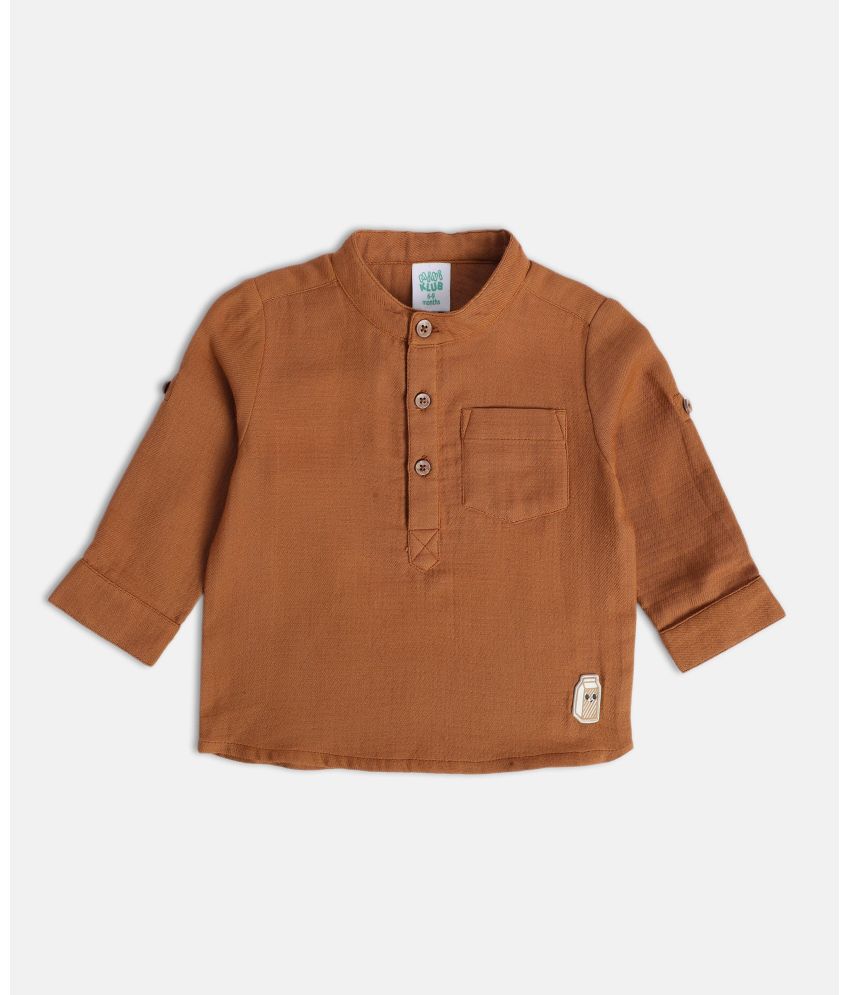     			MINI KLUB - Brown Baby Boy Shirt ( Pack of 1 )