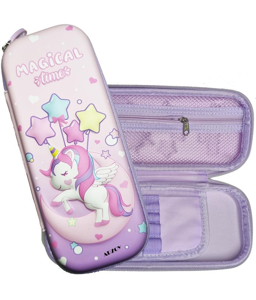     			VBE Magical Time 3D Unicorn Cartoon Storage Pouch Pen Holder for School Girls Kids Large-Capacity Storage Box Children's Student Gift Stationery Box