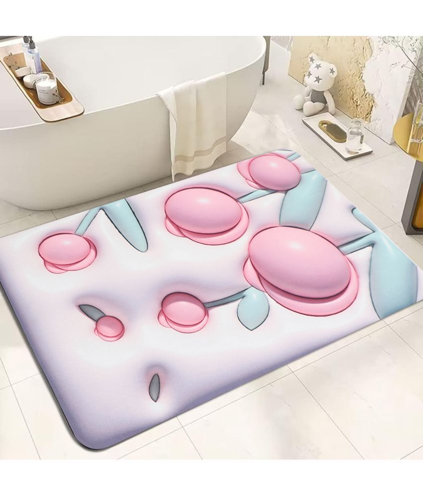     			HOMETALES - Anti-skid Rubber Door Mat ( 60 X 40 cm ) Single - Pink