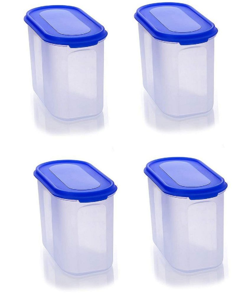     			Kkart oval 1000ml set of 4 Plastic Transparent Dal Container ( Set of 4 )