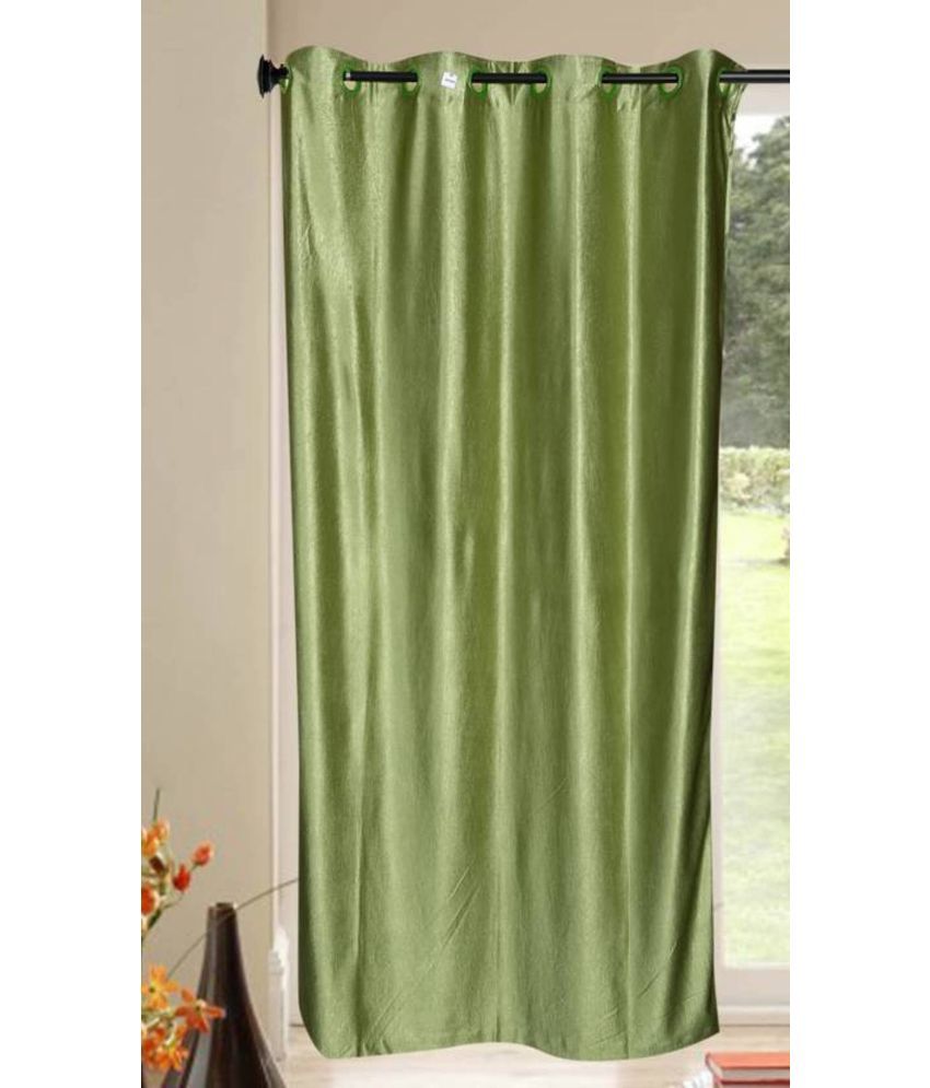     			N2C Home Solid Semi-Transparent Eyelet Curtain 5 ft ( Pack of 1 ) - Green