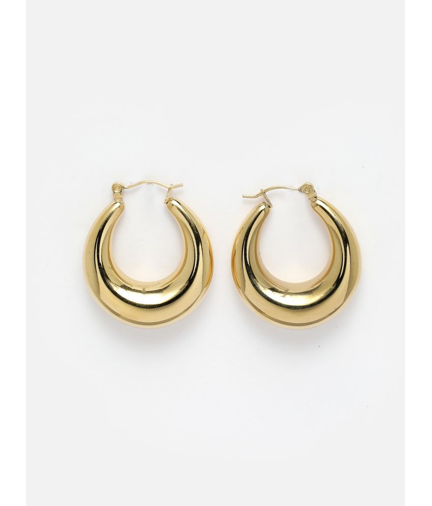     			NVR - Gold Hoops Earrings ( Pack of 1 )