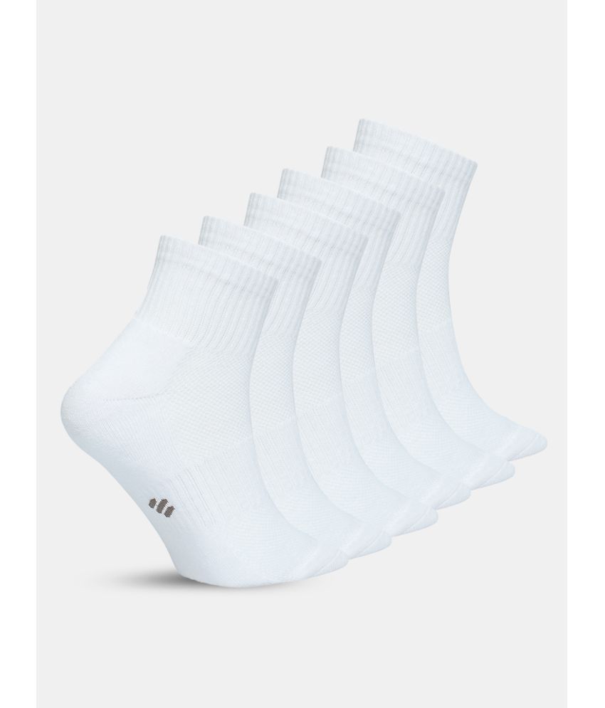     			ONN - Cotton Men's Solid White Ankle Length Socks ( Pack of 6 )