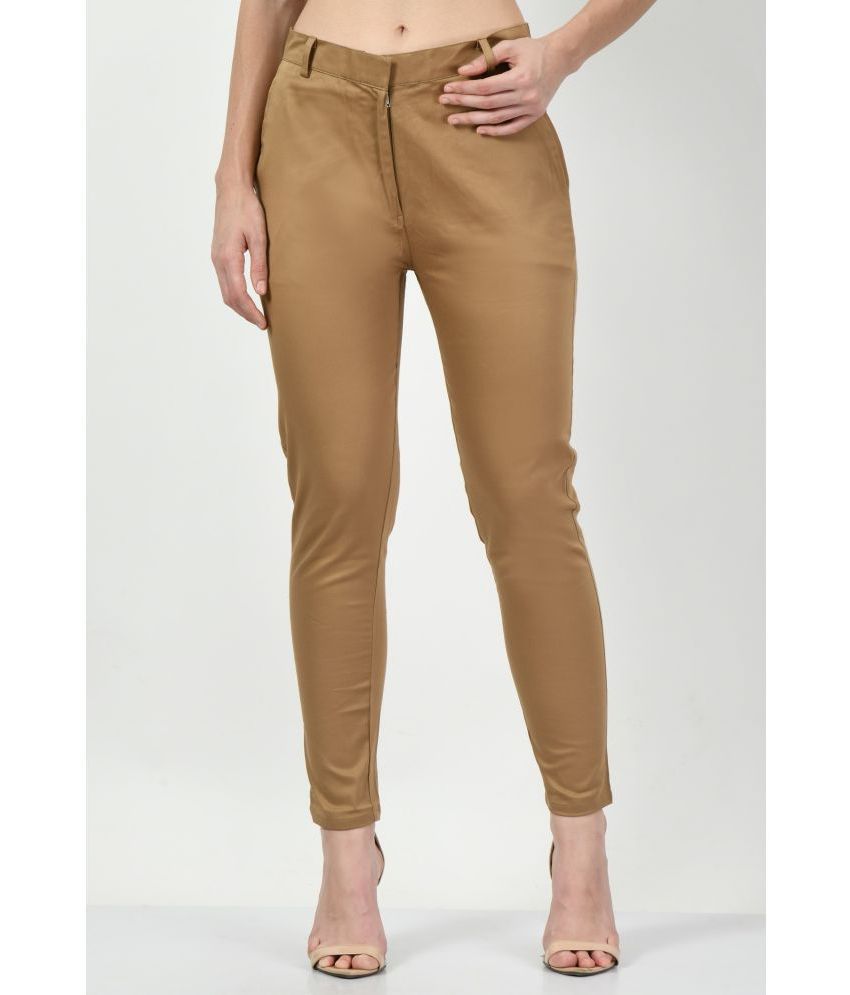    			maurya enterprises - Gold Rayon Slim Women's Casual Pants ( Pack of 1 )