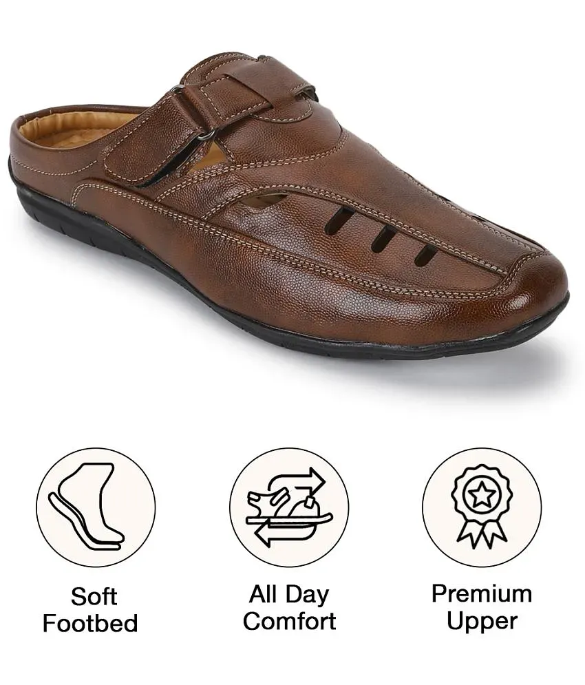 Buy Men Leather Sandals ǀ Earth 7035 Online at Best Price in India. – Urban  Country