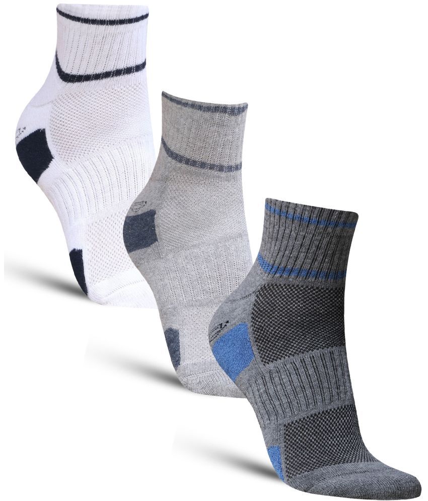     			Dollar - Cotton Men's Self Design Multicolor Ankle Length Socks ( Pack of 3 )