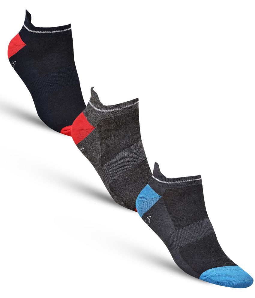     			Dollar - Cotton Men's Self Design Multicolor Ankle Length Socks ( Pack of 3 )