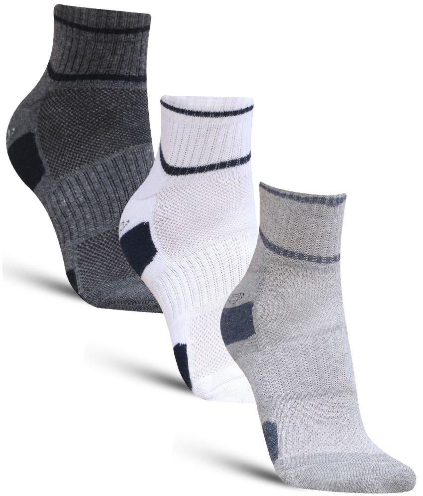     			Dollar - Cotton Men's Self Design Multicolor Ankle Length Socks ( Pack of 3 )