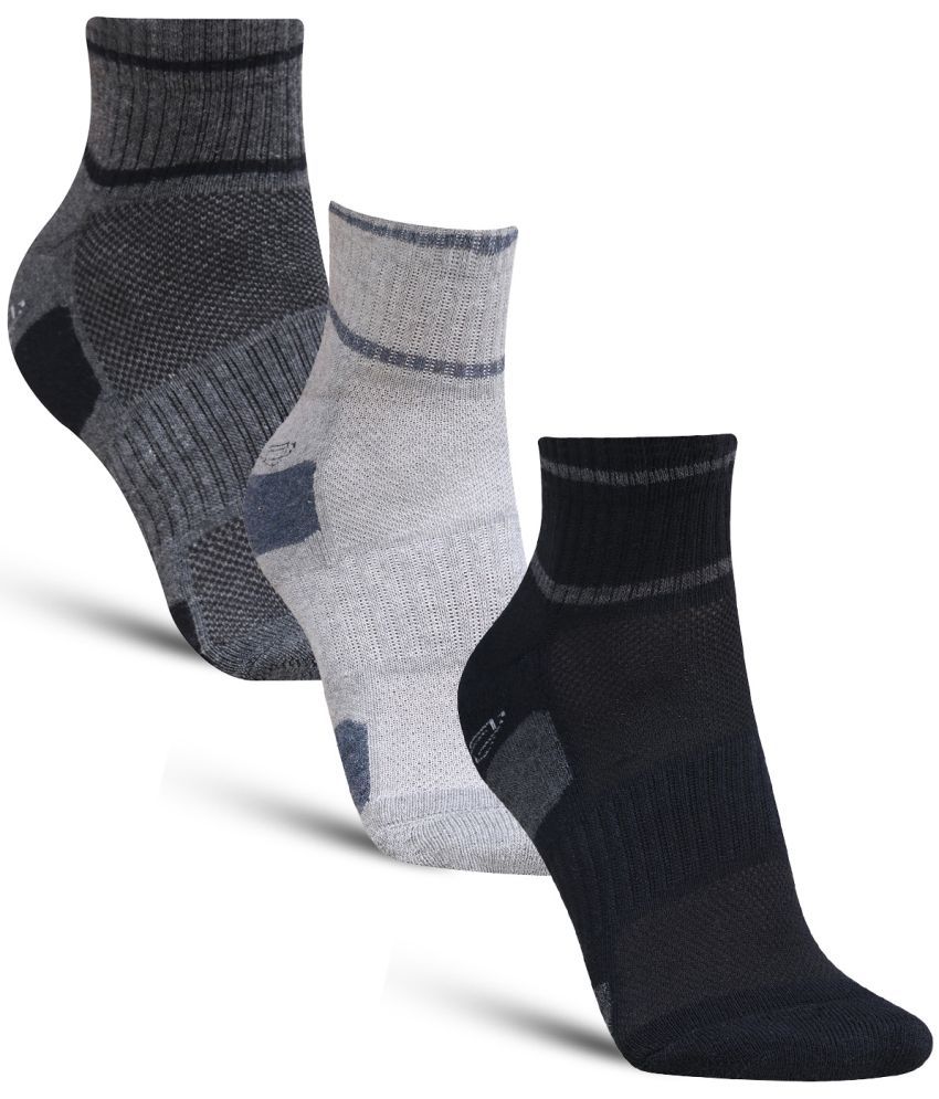     			Dollar - Cotton Men's Self Design Multicolor Ankle Length Socks ( Pack of 3 )