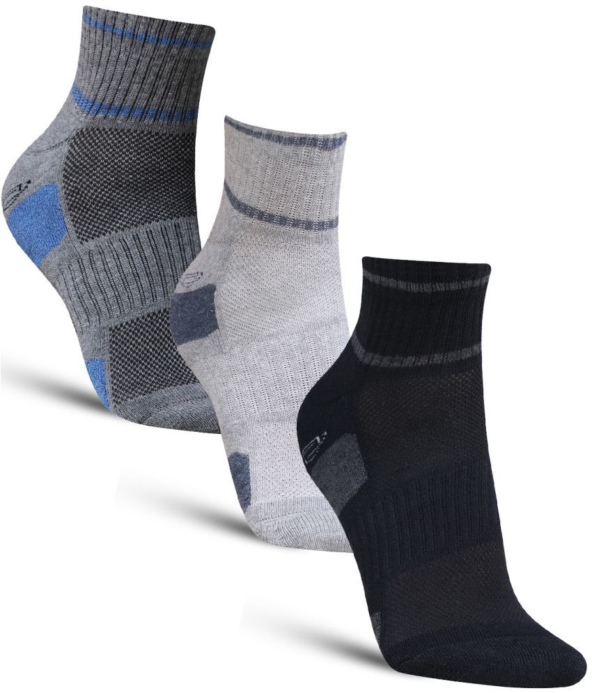     			Dollar - Cotton Men's Self Design Multicolor Ankle Length Socks ( Pack of 3 )