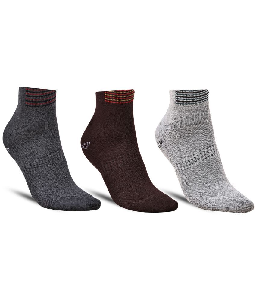     			Dollar - Cotton Men's Solid Multicolor Ankle Length Socks ( Pack of 3 )