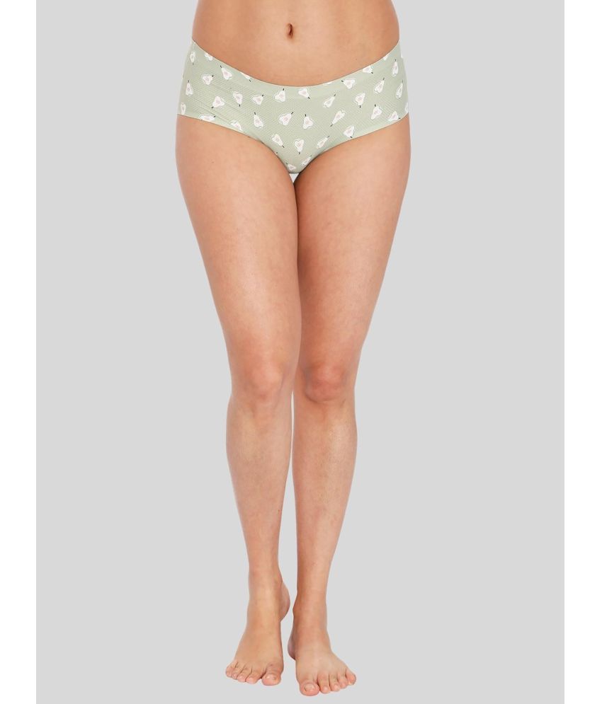     			ILRASO Polyester Printed Women's Briefs ( Green )