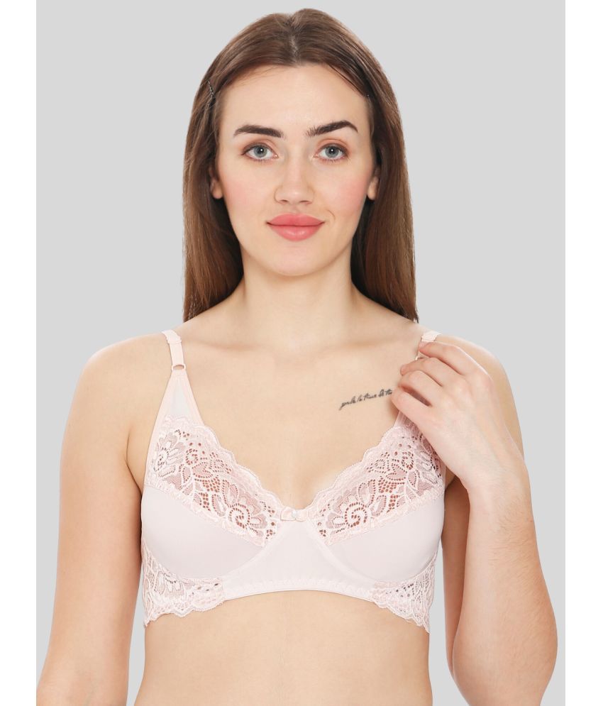     			ILRASO - Pink Lace Non Padded Women's T-Shirt Bra ( Pack of 1 )