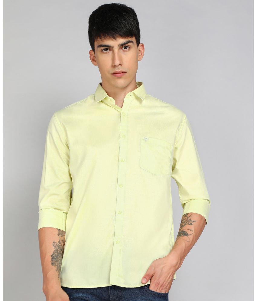     			SAM & JACK Cotton Blend Regular Fit Full Sleeves Men's Formal Shirt - Yellow ( Pack of 1 )