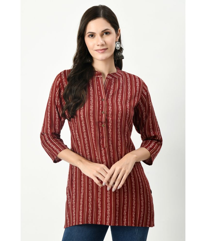     			MAURYA - Maroon Rayon Women's Tunic ( Pack of 1 )