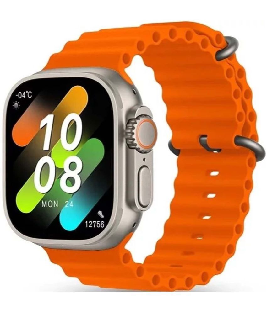     			Red Fish - T800 Ultra 1"7 Display BT Calling Orange Smart Watch