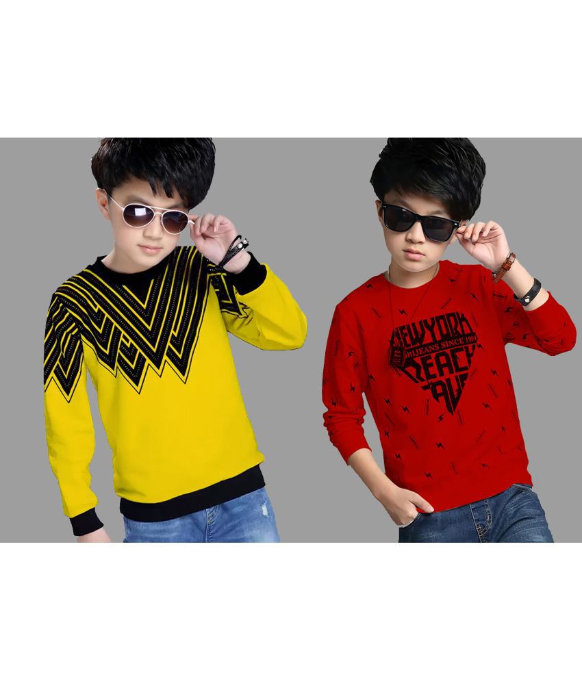     			Supersquad - Multi Color Cotton Boys Sweatshirt ( Pack of 2 )