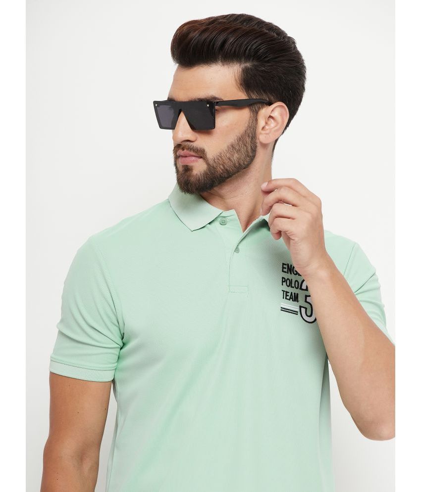     			renuovo Cotton Blend Regular Fit Solid Half Sleeves Men's Polo T Shirt - Mint Green ( Pack of 1 )