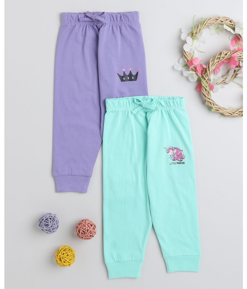     			BUMZEE Mint Green & Lavender Full Length Girls Pyjamas Pack Of 2 Age - 2-3 Years