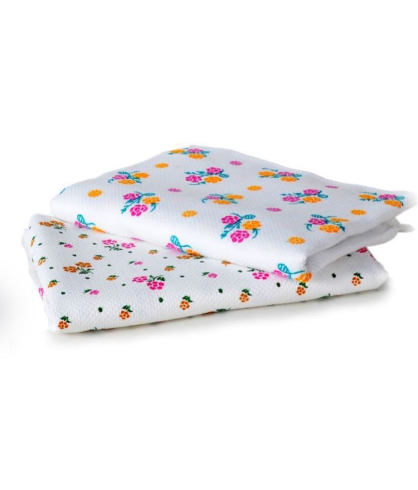     			Sathiyas - Cotton Floral Printed 475 ( Pack of 2 ) - White