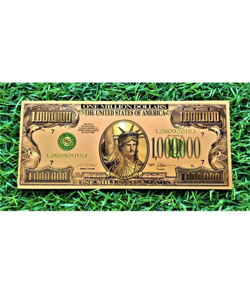     			US 1 MILLION(1000000) DOLLAR 24 KT GOLD PLATED NOTE BRAND NEW