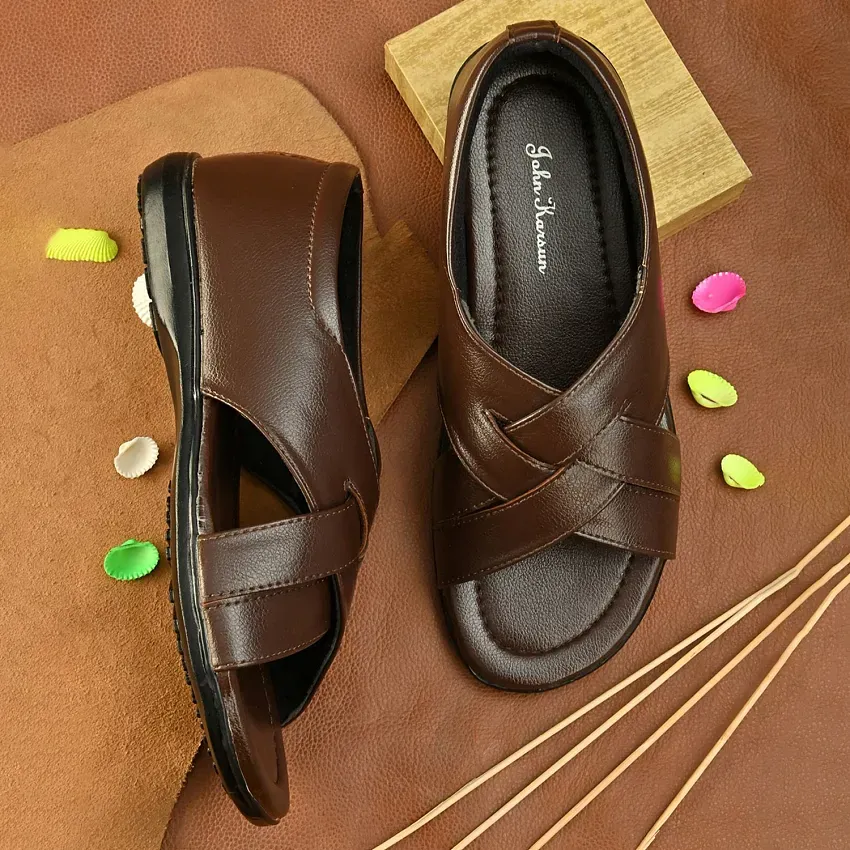 Summer Men's Sandals Fashion Men Casual Shoes Design Beach Men Shoes  Genuine Leather Sandals Man Sandals Big Size695 - Men's Sandals - AliExpress