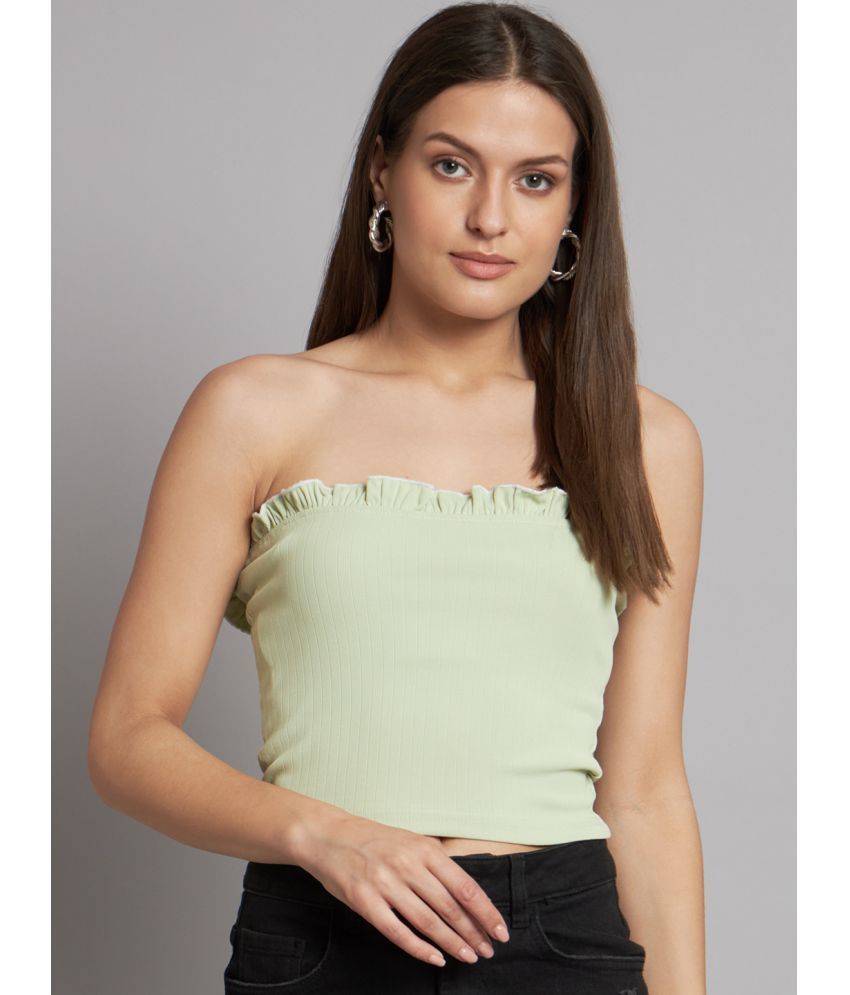     			Addyvero - Green Cotton Blend Women's Crop Top ( Pack of 1 )