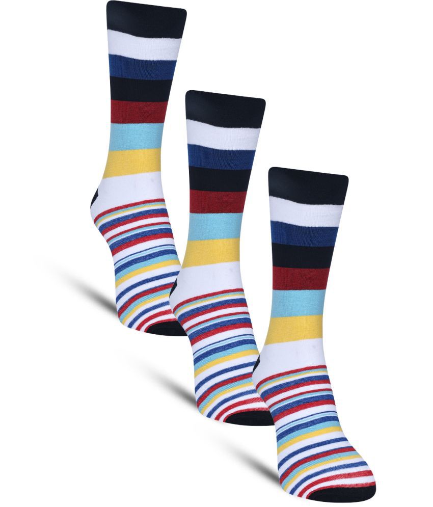    			Dollar - Cotton Men's Striped Black Full Length Socks ( Pack of 3 )