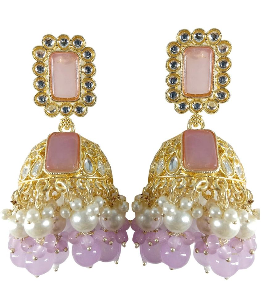     			Jiyanshi fashion Light Purple Jhumki Earrings ( Pack of 1 )