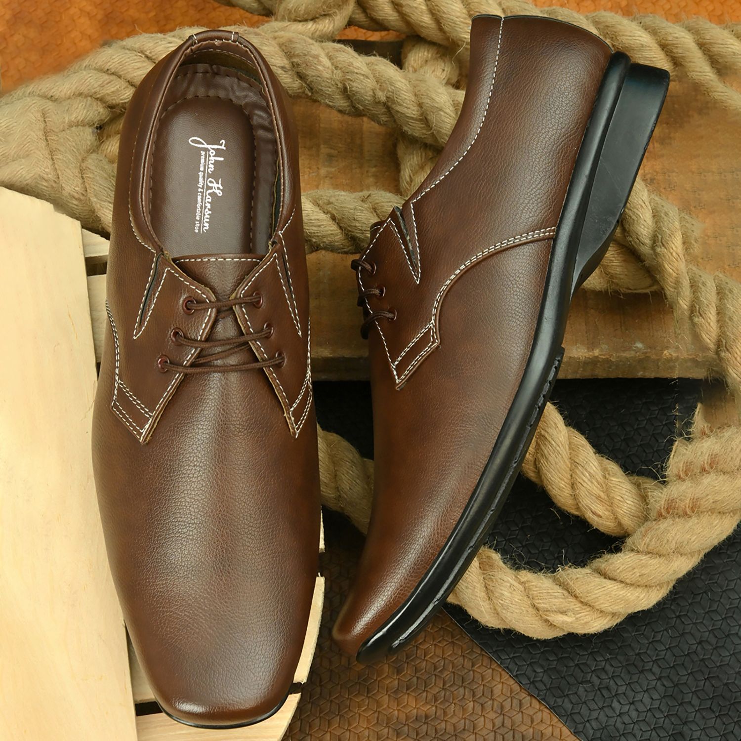     			John Karsun - Brown Men's Formal Shoes