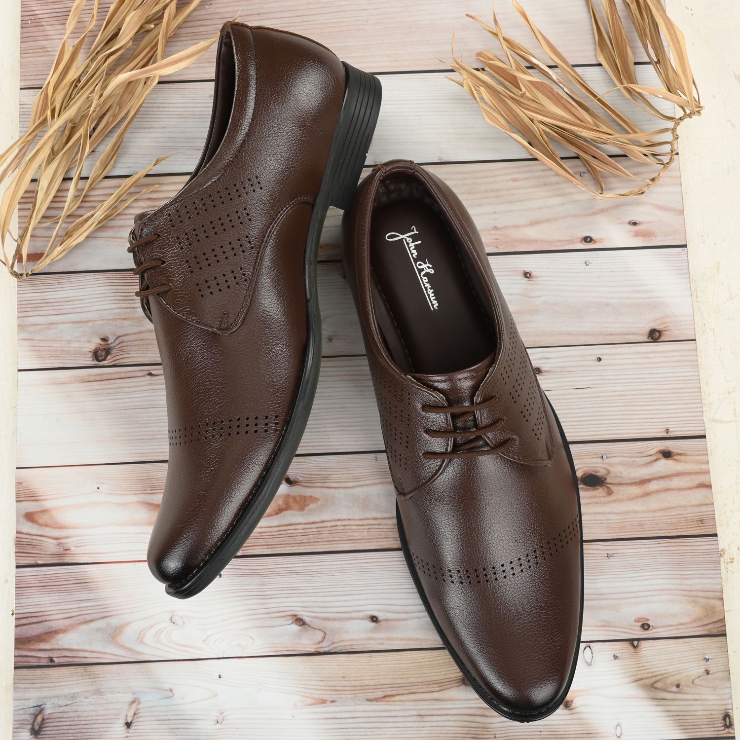     			John Karsun - Brown Men's Brogue Formal Shoes