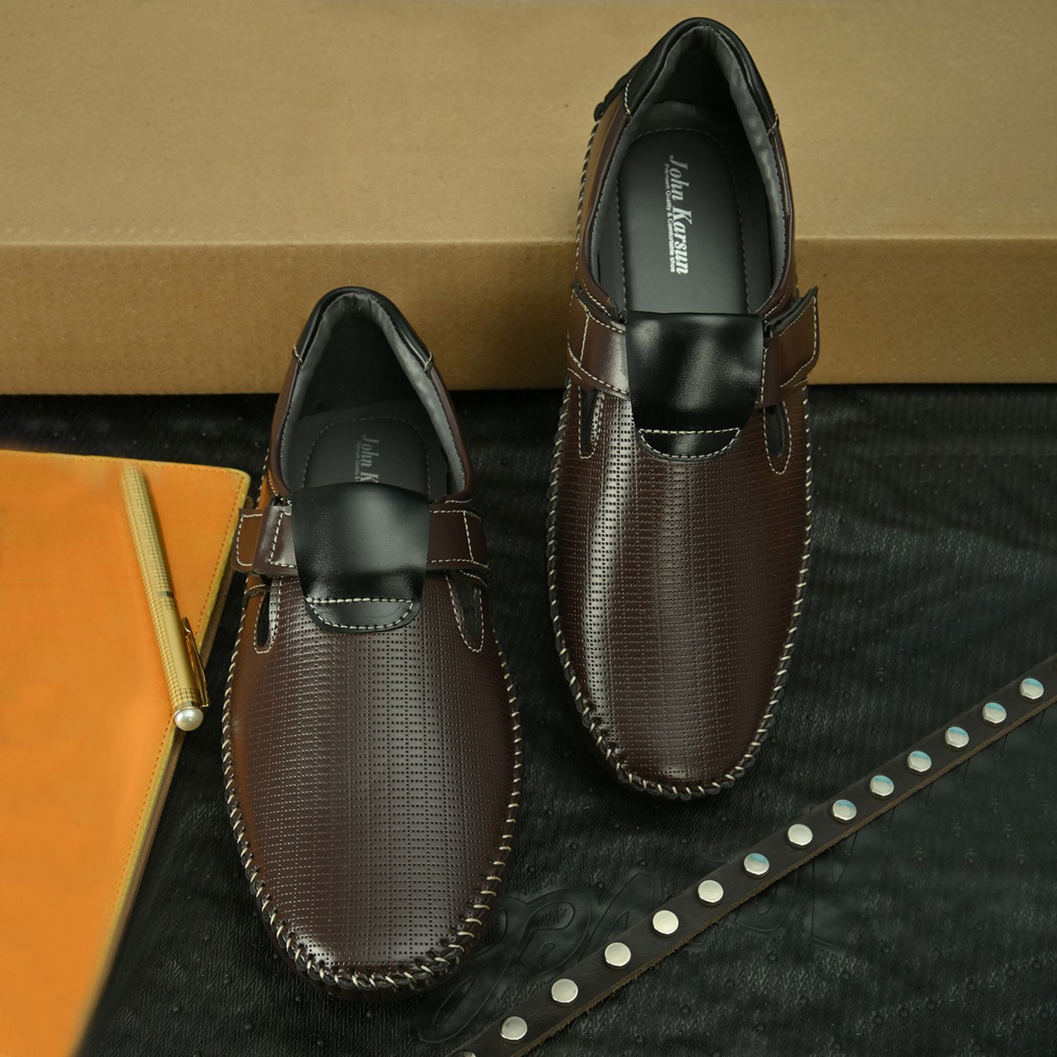     			John Karsun - Brown Men's Sandals