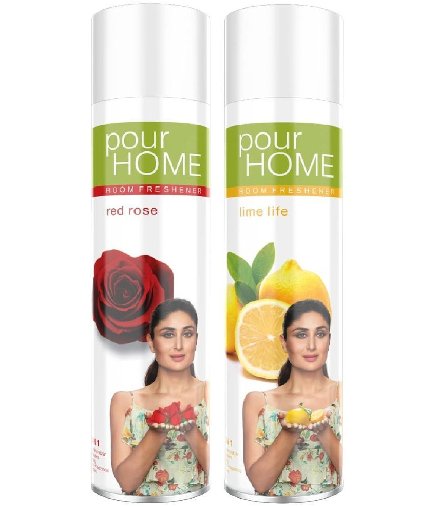     			POUR HOME Red Rose & Lime Life Room Freshener Spray 220ML Each(Pack of 2)