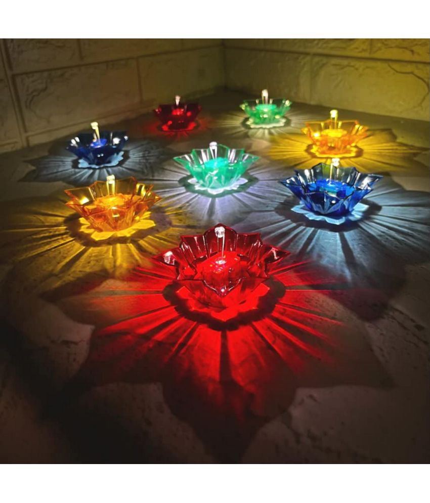     			TINUMS - Multicolour Floating Candle 7 cm ( Pack of 6 )