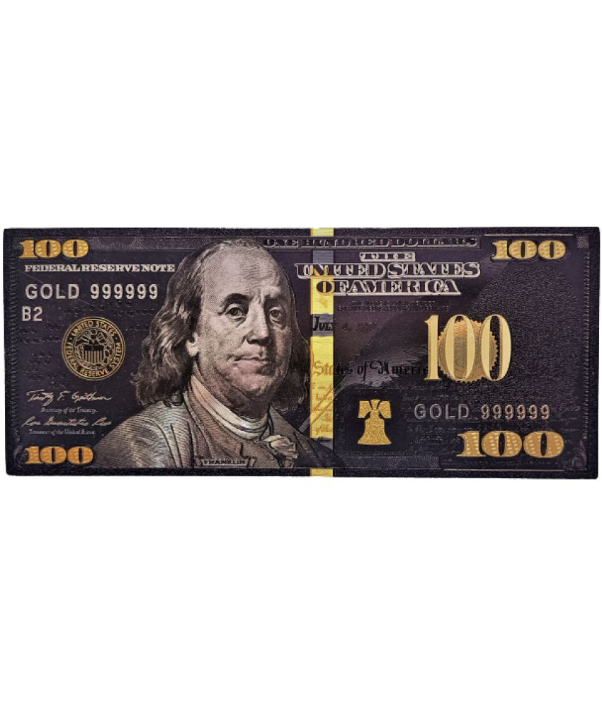     			USA 100 DOLLAR 24 KT GOLD PLATED NOTE IN NEW CONDITION