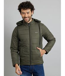 MXN Polyester Men's Quilted &amp; Bomber Jacket - Olive ( Pack of 1 )