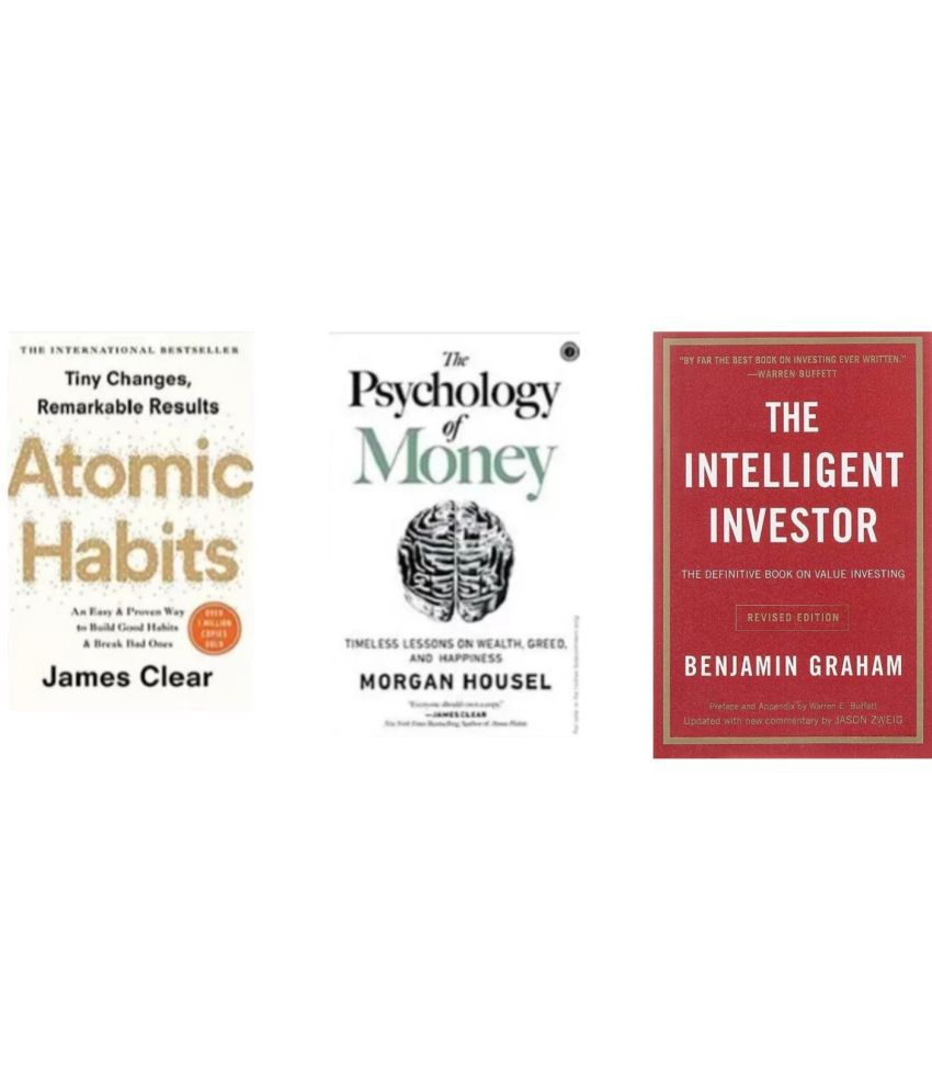     			( Combo Of 3 Pack ) Atomic Habits & The Psychology Of Money & The Intelligent Investor Paperback , English 2023