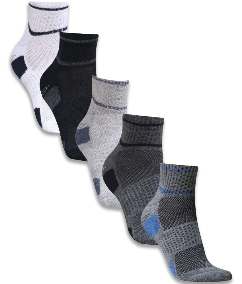     			Dollar - Cotton Men's Self Design Multicolor Ankle Length Socks ( Pack of 5 )