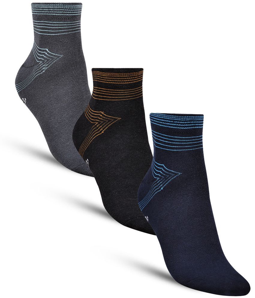     			Dollar - Cotton Men's Solid Multicolor Ankle Length Socks ( Pack of 3 )