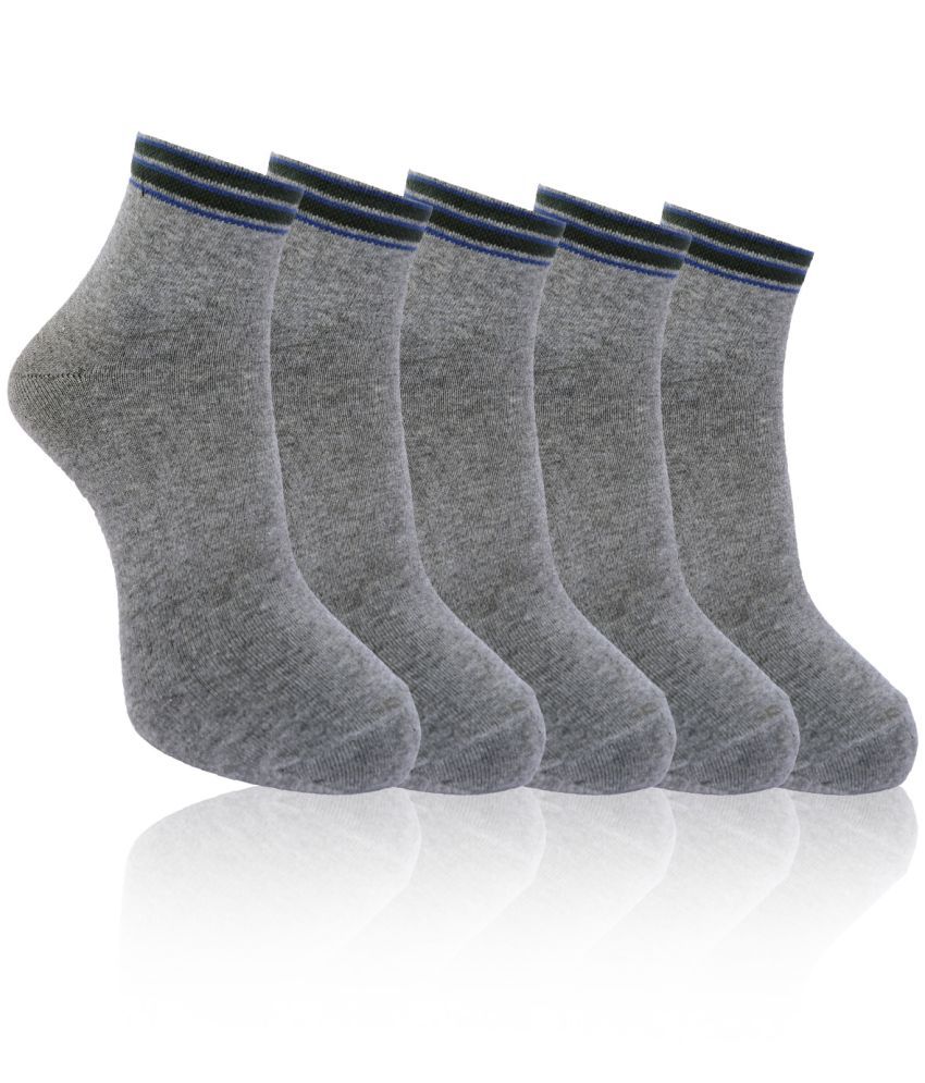     			Dollar - Cotton Men's Solid Black Ankle Length Socks ( Pack of 5 )