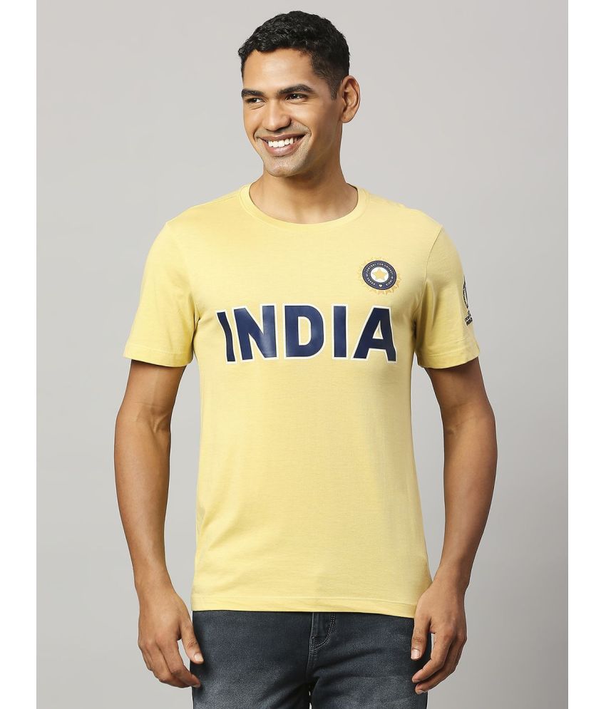     			FanCode - Mustard Cotton Regular Fit Men's Sports T-Shirt ( Pack of 1 )