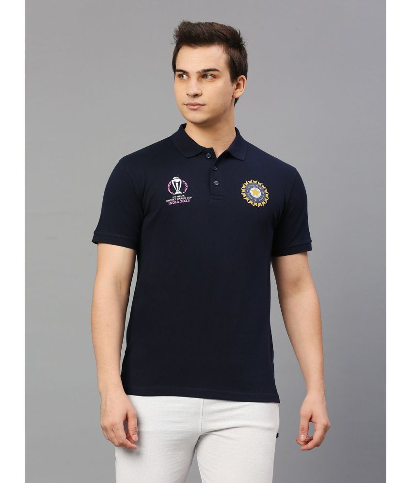     			FanCode - Navy Blue Cotton Regular Fit Men's Sports Polo T-Shirt ( Pack of 1 )